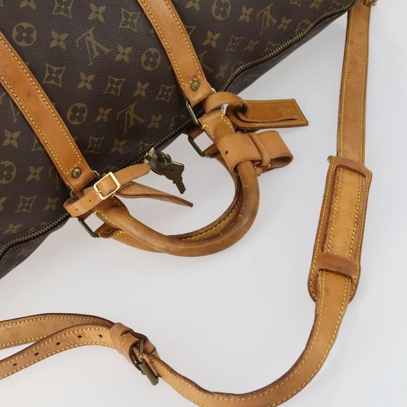 LOUIS VUITTON Monogram Keepall Bandouliere 55 Boston Bag M41414 LV Auth 163242
