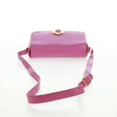 CELINE Circle Shoulder Bag Leather Pink Gold Auth 163248V-7