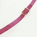 CELINE Circle Shoulder Bag Leather Pink Gold Auth 163248V-8