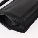 CELINE Medallion Chain Shoulder Bag Leather Black Gold Auth 163249-15