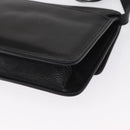 CELINE Medallion Chain Shoulder Bag Leather Black Gold Auth 163249-16