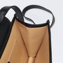 CELINE Medallion Chain Shoulder Bag Leather Black Gold Auth 163249-20