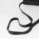 CELINE Medallion Chain Shoulder Bag Leather Black Gold Auth 163249-7