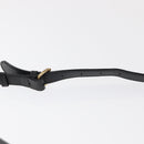 CELINE Medallion Chain Shoulder Bag Leather Black Gold Auth 163249-8