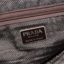 PRADA Chain Quilted Shoulder Bag Nylon Brown Gold Auth 163251-18