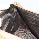 PRADA Chain Quilted Shoulder Bag Nylon Brown Gold Auth 163251-19