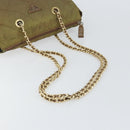 PRADA Chain Quilted Shoulder Bag Nylon Brown Gold Auth 163251-7