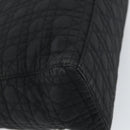 Christian Dior Lady Dior Canage Hand Bag Nylon Black Gold Auth 163252-16