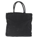 PRADA Hand Bag Nylon Black Silver Auth 163254-2