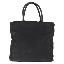 PRADA Hand Bag Nylon Black Silver Auth 163254 - 0
