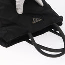 PRADA Hand Bag Nylon Black Silver Auth 163254-6