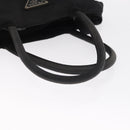 PRADA Hand Bag Nylon Black Silver Auth 163254-7