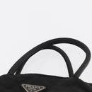 PRADA Hand Bag Nylon Black Silver Auth 163254-8