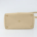 GUCCI Bamboo Hand Bag Leather 2way Ivory Gold 000 1364 0316 Auth 163255-11