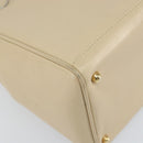 GUCCI Bamboo Hand Bag Leather 2way Ivory Gold 000 1364 0316 Auth 163255-13