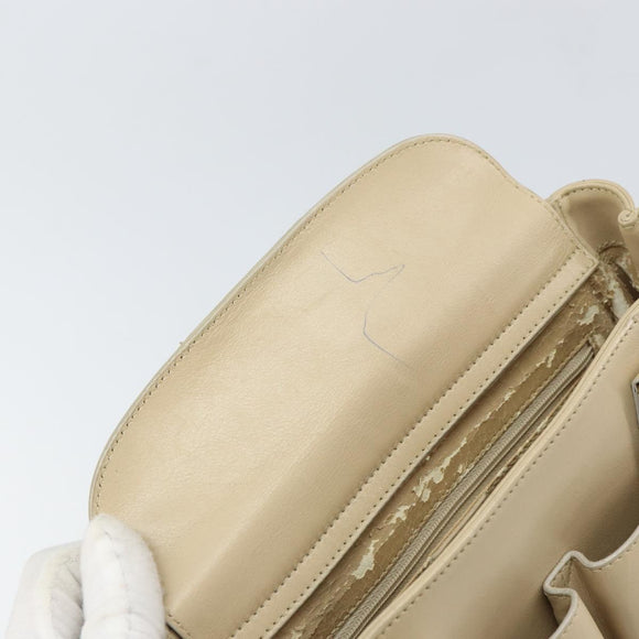 GUCCI Bamboo Hand Bag Leather 2way Ivory Gold 000 1364 0316 Auth 163255