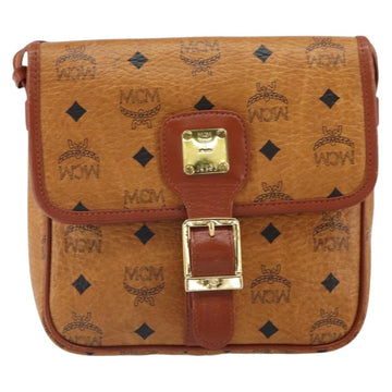 MCM Logogram Vicetos Shoulder Bag PVC Brown Gold Auth 163259 - 0