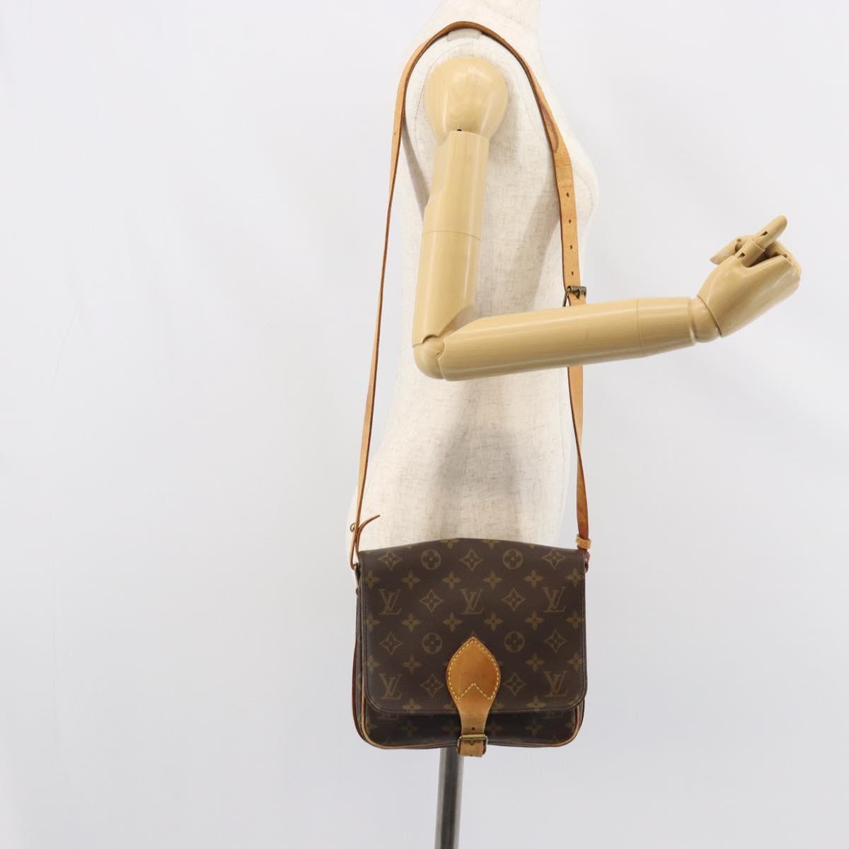 LOUIS VUITTON Monogram Cartouchiere MM Shoulder Bag M51253 LV Auth