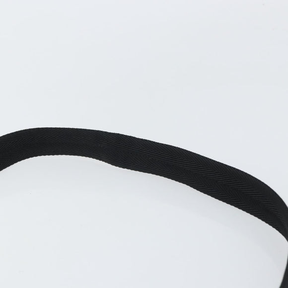 PRADA Hand Bag Nylon 2way Black Silver Auth 163263