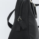 PRADA Hand Bag Nylon 2way Black Silver Auth 163263-20