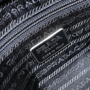 PRADA Hand Bag Nylon 2way Black Silver Auth 163263-21