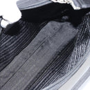PRADA Hand Bag Nylon 2way Black Silver Auth 163263-10