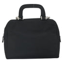 PRADA Hand Bag Nylon 2way Black Silver Auth 163263-13