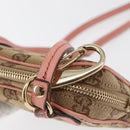 GUCCI GG Canvas Shoulder Bag Beige White gold 120975 Auth 163265-9