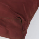 PRADA Tote Bag Nylon Bordeaux Silver Auth 163266-15