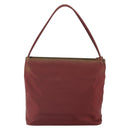 PRADA Tote Bag Nylon Bordeaux Silver Auth 163266-2