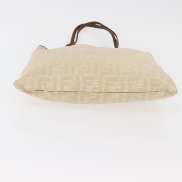 FENDI Zucca Canvas Tote Bag Ivory Auth 163267