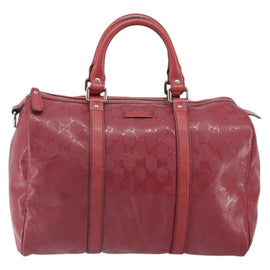 GUCCI GG implementation Boston Bag PVC Pink Silver 193603 Auth 163268 - 0