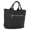 PRADA Hand Bag Nylon Black Silver Auth 163269-1