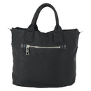 PRADA Hand Bag Nylon Black Silver Auth 163269-13