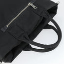 PRADA Hand Bag Nylon Black Silver Auth 163269-6