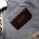 FENDI Zucchino Canvas Mamma Baguette Shoulder Bag Beige Gold Auth 163271-19