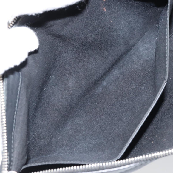 BALENCIAGA Clutch Bag Leather Black Silver 373834 Auth 163272