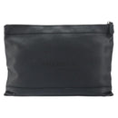 BALENCIAGA Clutch Bag Leather Black Silver 373834 Auth 163272-2