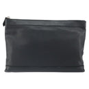 BALENCIAGA Clutch Bag Leather Black Silver 373834 Auth 163272-3