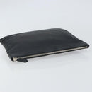 BALENCIAGA Clutch Bag Leather Black Silver 373834 Auth 163272-6