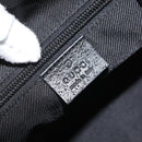 GUCCI GG Canvas Web Sherry Line Hand Bag Nylon Black Silver 131228 Auth 163273-16