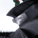 GUCCI GG Canvas Web Sherry Line Hand Bag Nylon Black Silver 131228 Auth 163273-22