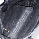 GUCCI Bamboo Hand Bag Leather 2way Black Gold 001 095 1878 Auth 163274-11