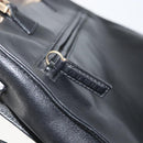 GUCCI Bamboo Hand Bag Leather 2way Black Gold 001 095 1878 Auth 163274-24