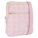 CHANEL New Travel Line Shoulder Bag Pink Gold CC Auth 163276-1