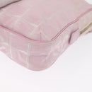 CHANEL New Travel Line Shoulder Bag Pink Gold CC Auth 163276-14