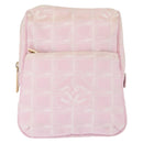CHANEL New Travel Line Shoulder Bag Pink Gold CC Auth 163276-13