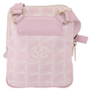 CHANEL New Travel Line Shoulder Bag Pink Gold CC Auth 163276-2