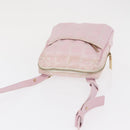 CHANEL New Travel Line Shoulder Bag Pink Gold CC Auth 163276-6