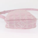 CHANEL New Travel Line Shoulder Bag Pink Gold CC Auth 163276-5